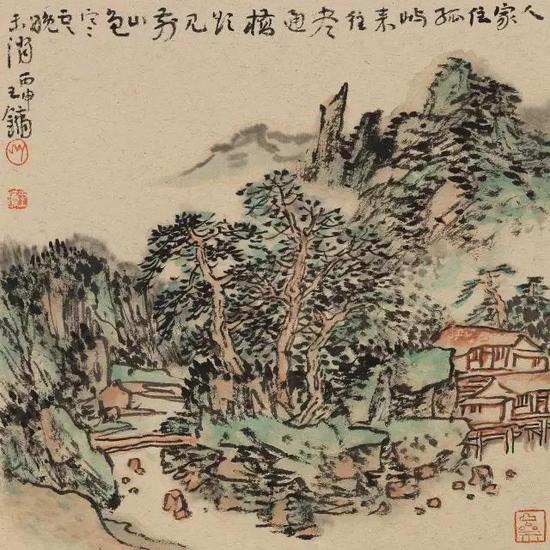 孤屿晓春图