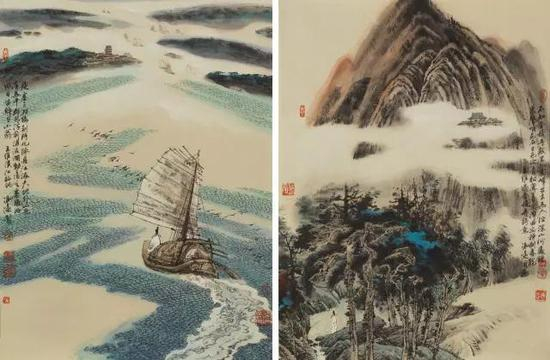 王维诗意 &nbsp;汉江临眺 &nbsp;过积香寺