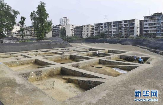 　　位于成都市实业街的发掘现场（6月2日摄）。 新华社记者 刘坤 摄