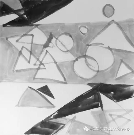 《 课徒稿之抽象6&nbsp;》&nbsp;&nbsp;42cm×42cm &nbsp;2017年