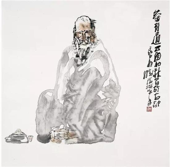 《茶有道》纸本水墨 &nbsp;68cm×68cm &nbsp;2007年