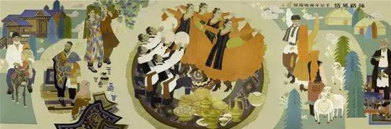 《丝路风情》 480cm×159cm 2012年