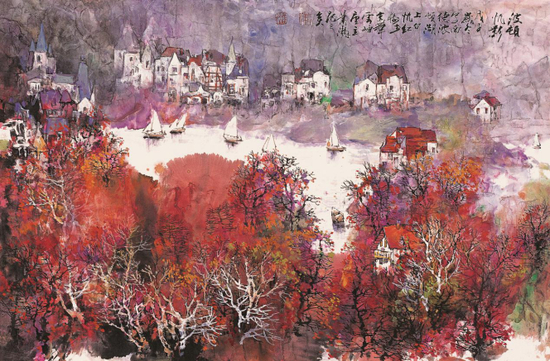 《波顿帆影》45×70cm