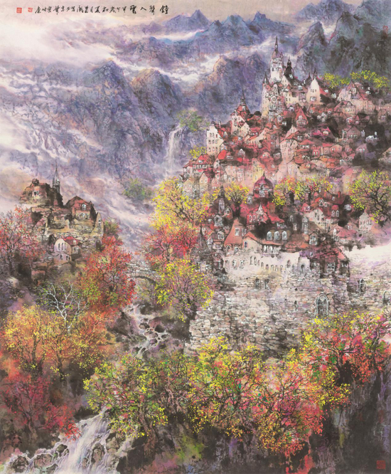 《钟声入云》（中国美协全国第十二届美展优秀奖） &nbsp;190×220cm