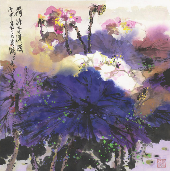 《荷塘深潇潇》 &nbsp;53×53cm