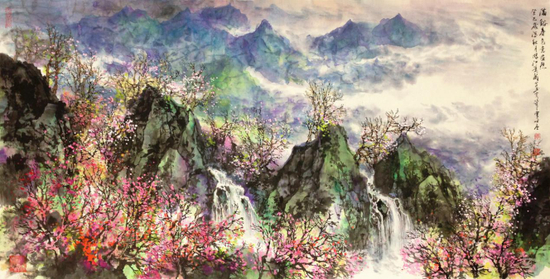 《满溪春色意盎然》2014-06-21。北京上古嘉成国际拍卖有限公司281.75万元