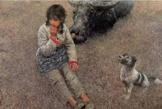 何多苓，《春风已经苏醒》，布面油彩，95 × 129cm，1982，中国美术馆收藏