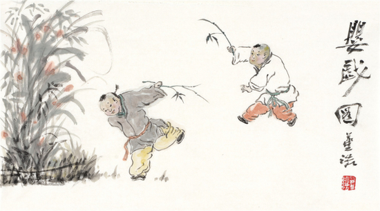 《追不上》&nbsp;50cm×68cm