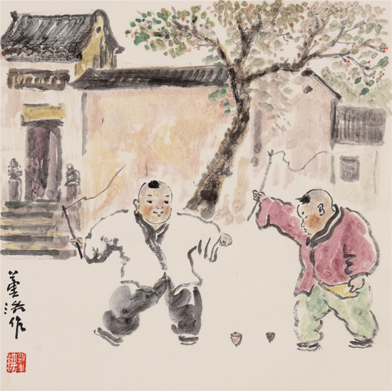 《不要停》&nbsp;50cm×50cm