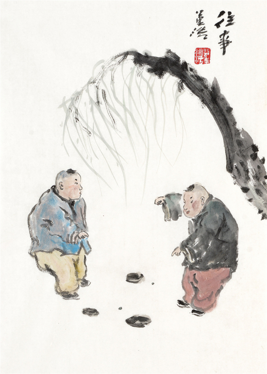 《儿时游戏》&nbsp;45cm×68cm