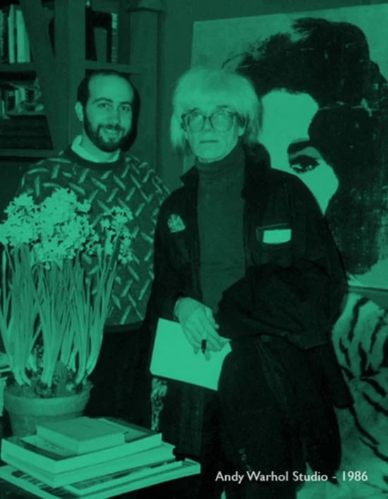 Richard Polsky与安迪-沃霍尔。图片：Fred Hughes。 Courtesy Richard Polsky