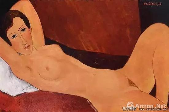 　　疑似伪作之一《斜躺的裸体》（Grande nudo disteso）