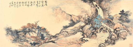 《听泉图》 &nbsp;50x139cm