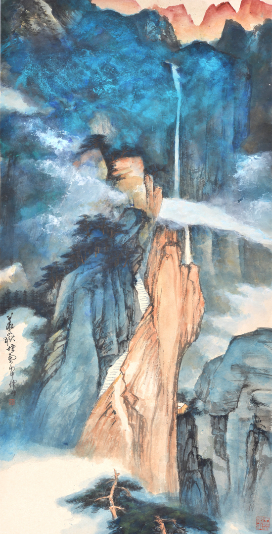 《华岳烟云》&nbsp;137x69cm