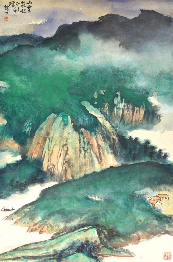 《山云雾起正秋冥》 &nbsp;69x46cm