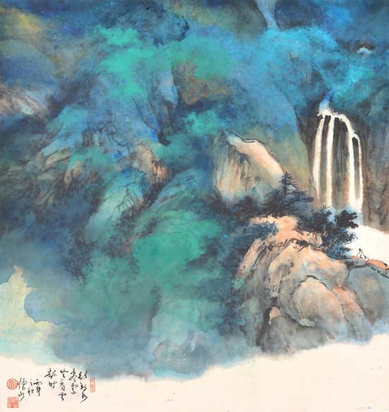 《坐看云起时》&nbsp;76x72cm