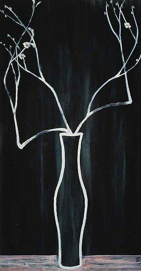 腊梅，1950s，油画，纤维板，123x68cm