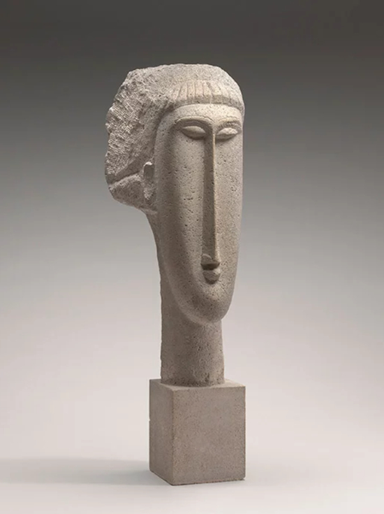 　　阿梅代奥莫迪利亚尼，《女人头像》（Head of a Woman），1910-11年。图片：华盛顿国家美术馆（National Gallery of Art， Washington， DC。）