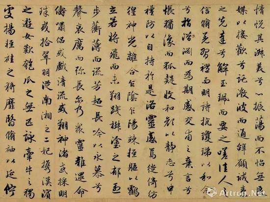 赵孟頫行书书法作品《洛神赋》图卷（局部展示二）