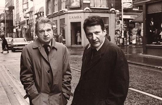 弗朗西斯·培根（左）与卢西安·弗洛伊德（右）