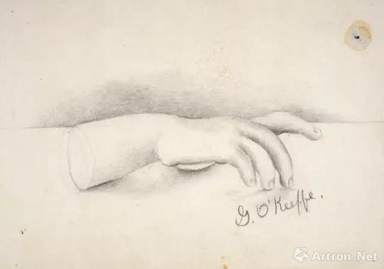 乔治亚·奥基菲 无题（手） 1902 15岁时所画