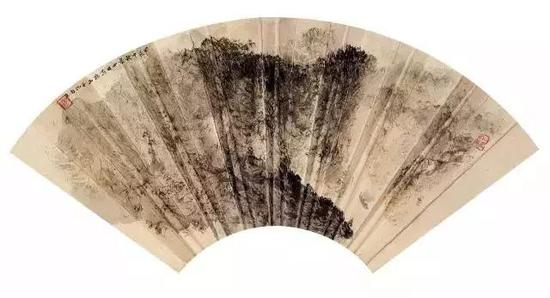 峡江轮船图，1964年，34.1×45.8cm