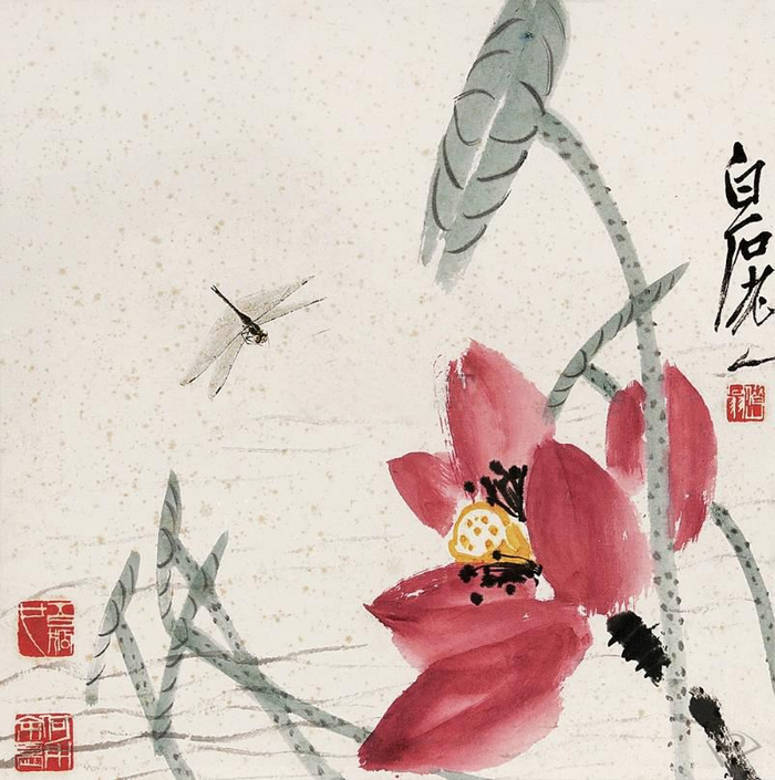 奔放写意：齐白石的荷花题材创作_手机新浪网