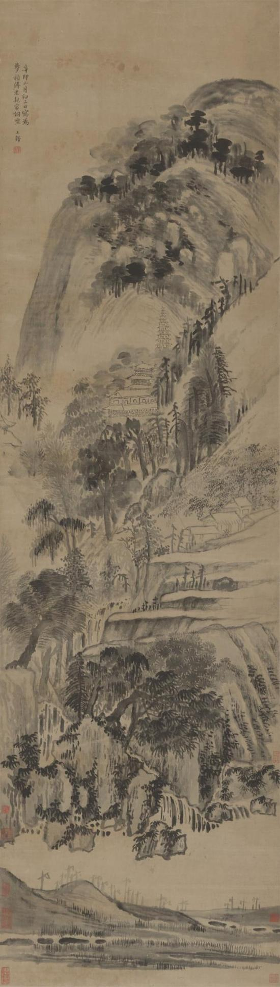 王铎 山水（1651年）&nbsp; 故宫博物院藏