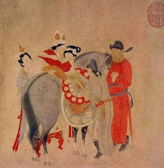钱选 《杨贵妃上马图》