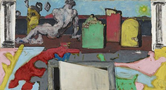 吕佩尔茨，《阿卡迪亚》，120x220，综合材料，2011