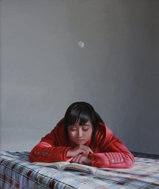 张杰帅，书中月，广州美术学院，油画
