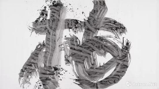 《梅》 125×223cm 墨 和紙 &nbsp;1966