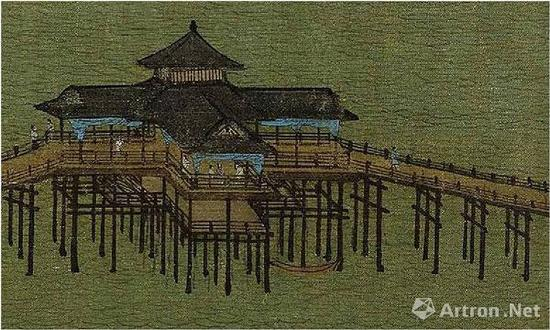 《千里江山图》中黑色的长桥