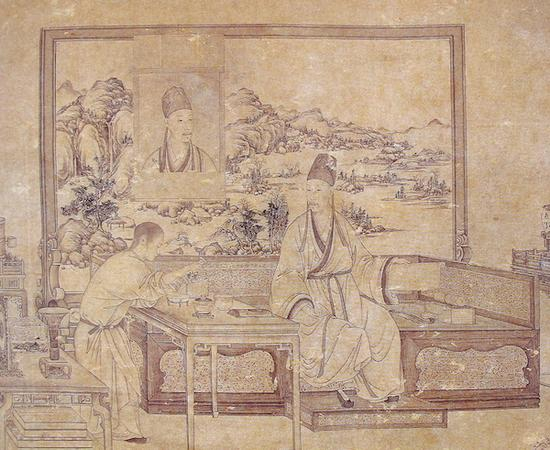 图14： 姚文瀚 《弘历鉴古图》屏风局部