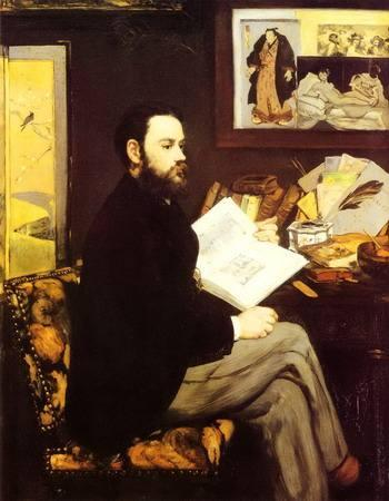 莫奈（Manet）：《埃米尔·左拉像》（Émile Zola，1868）