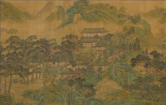 赵伯骕《湖山春晓图》（局部）