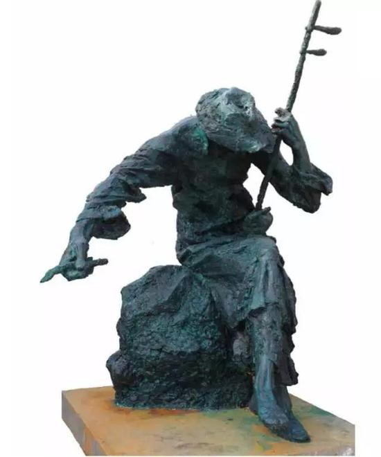 《阿炳坐像》 &nbsp;铸铜 &nbsp; 2004年 &nbsp; &nbsp;置于无锡二泉广场