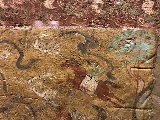 曲江艺术博物馆展出的汉代壁画