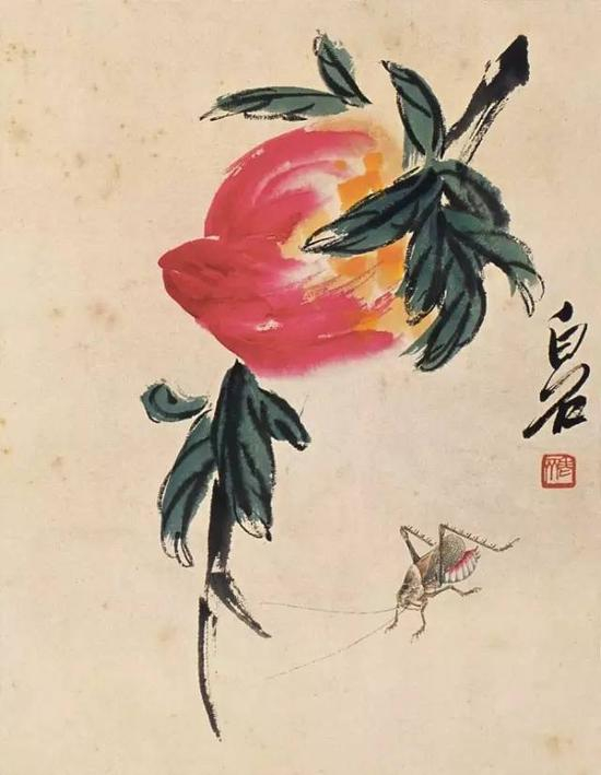 齐白石 草虫花卉 绢布挂轴 246×30cm 齐白石最全高清草虫图一次看够_手机新浪网