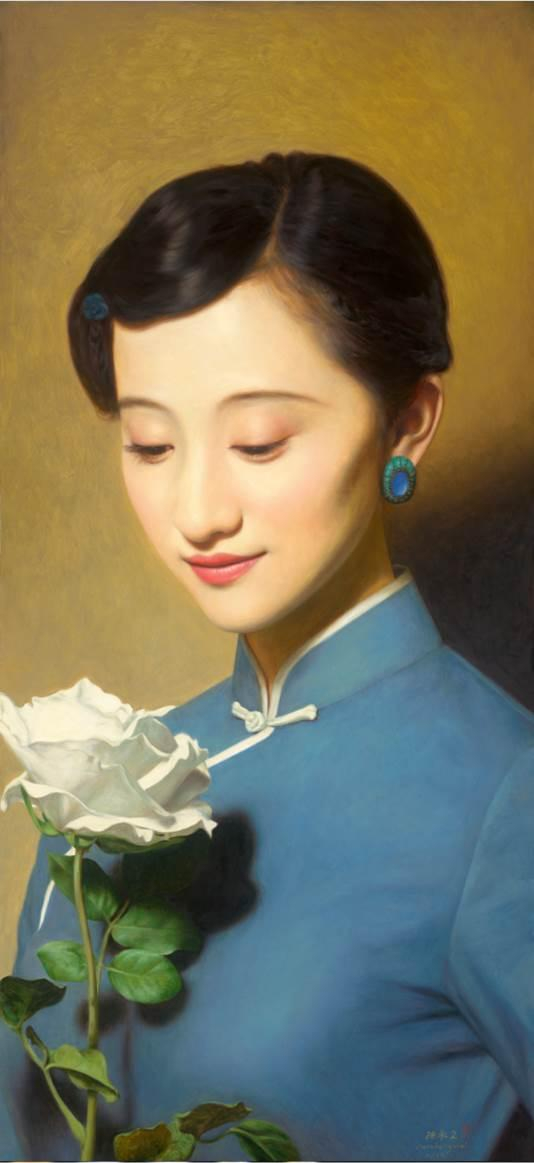 陈承卫《大民国-你不会轻视我的爱情》尺寸130X60布面油画 年代2015年