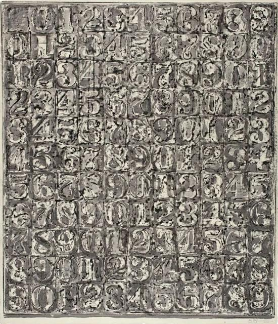 贾斯珀·琼斯，《数字》，2006。图片：致谢苏富比