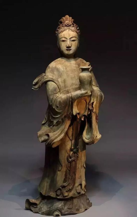 ▲明中期木胎京工麻姑献寿像 佛像堂藏品