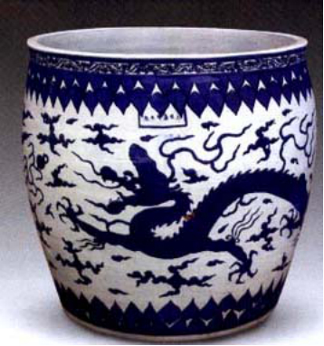 定陵地宫 明嘉靖青花龙纹大缸