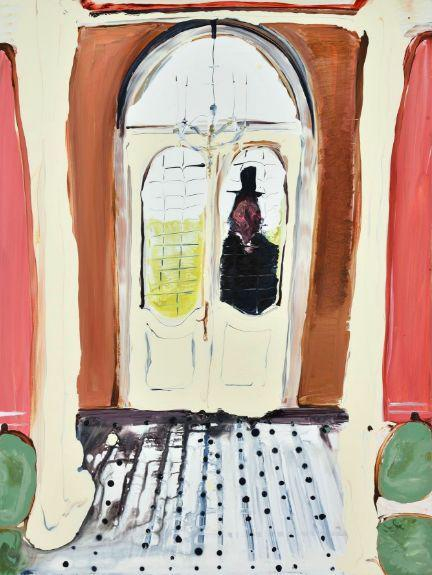 Knock， knock，31“ x 23”，Acrylic on canvas，2018
