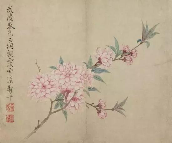 名画里的桃花:桃之夭夭 灼灼其华_手机新浪网