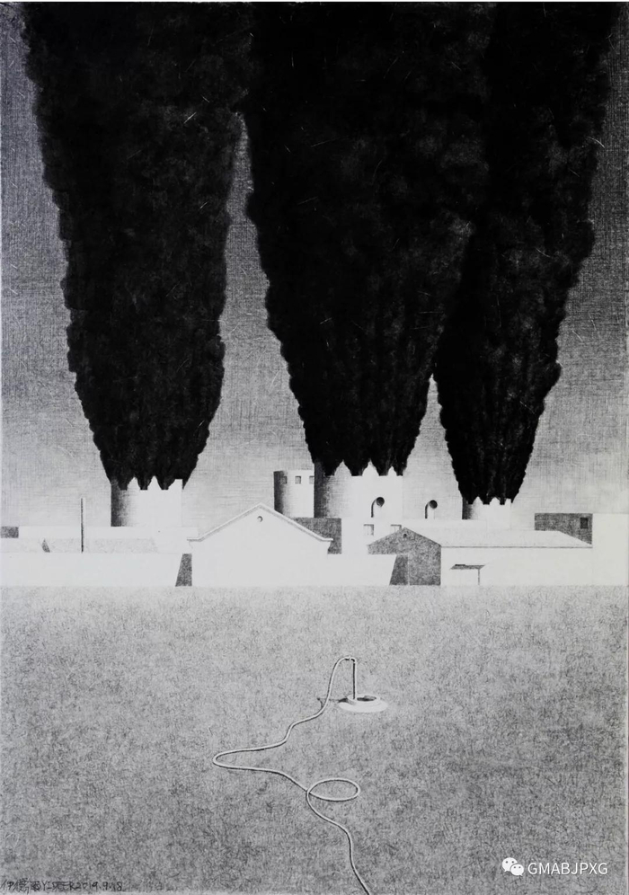 铅笔画2019.9.18&nbsp;&nbsp;纸上铅笔&nbsp; 50x35.5cm