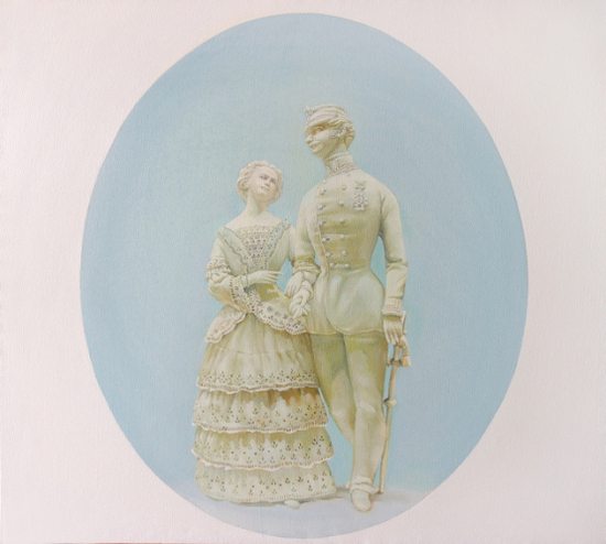 王晓燕《圆系列之四 · 茜茜公主》60x65cm2013年