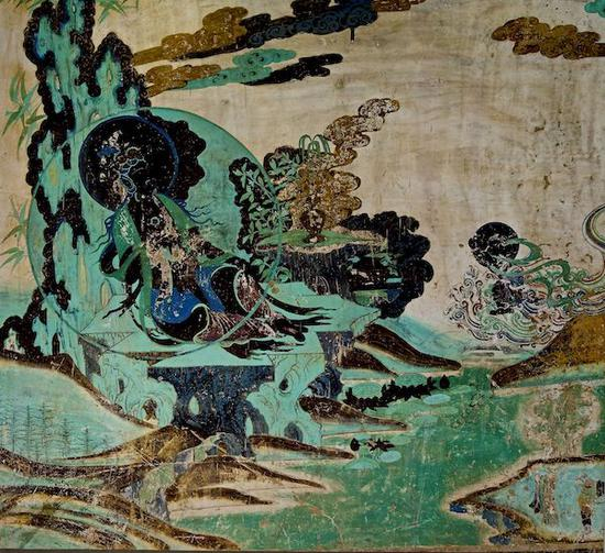 榆林窟第二窟西壁北侧水月观音图（复制品） 谢继胜拍摄