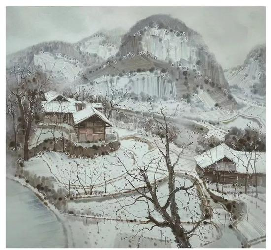 《寂静的山村系列之9》，布面油彩，120cm×130cm，2014