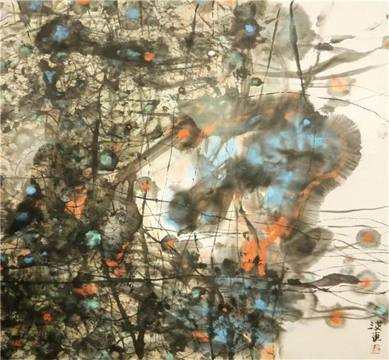 《心灵物语系列18》68cm×68cm 纸本设色 2013年